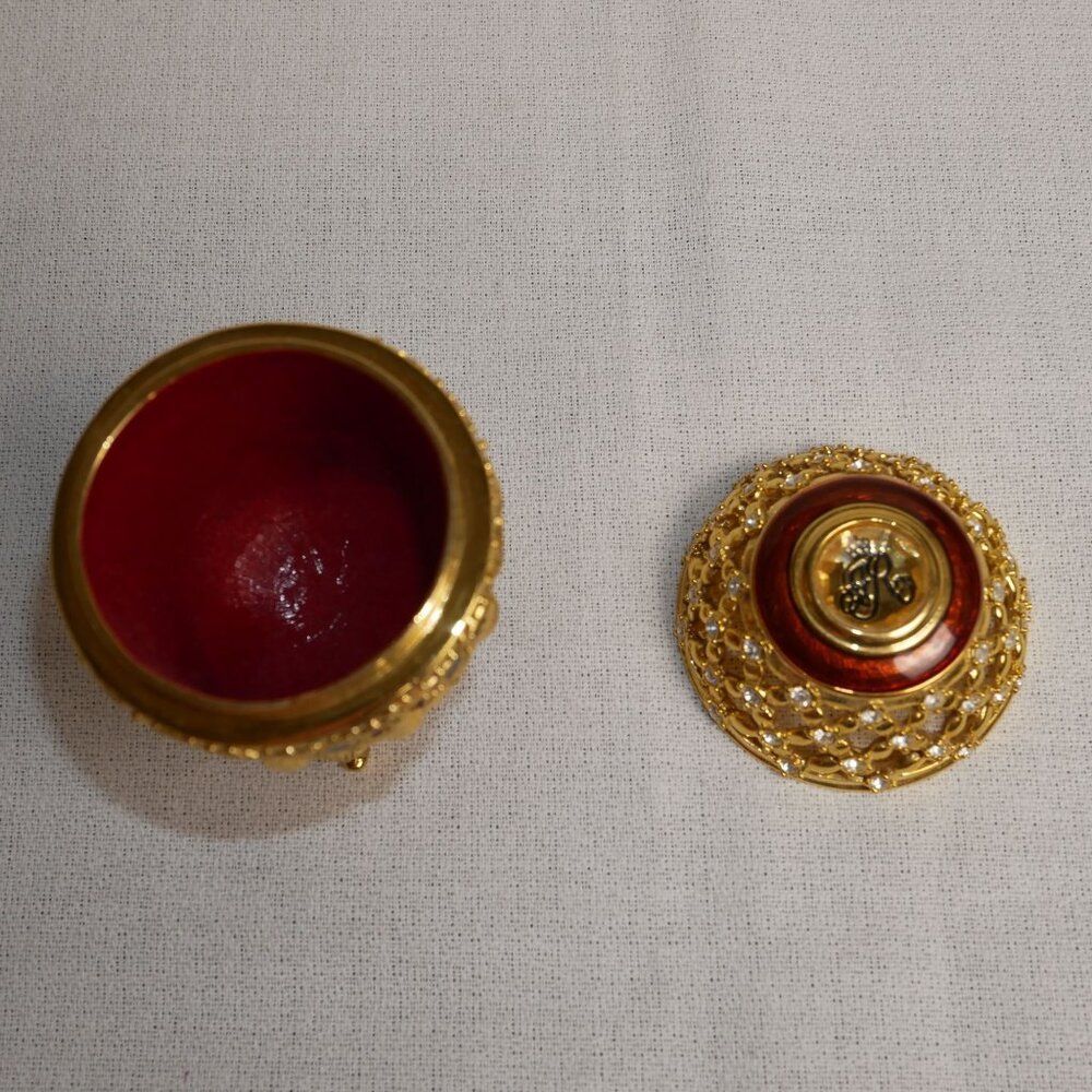 Joan Rivers Imperial Treasures Potpourri Enamel Egg Figurine - Picture 3 of 4